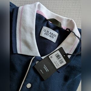 G.H. Bass Men's Navy Polo Shirt